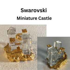 Swarovski Crystal and Gold Castle, miniature